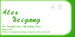 alex weigang business card